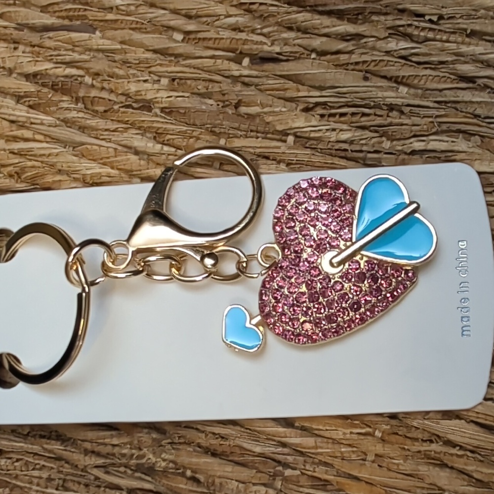 Heart charm with Sparkle & Enamel